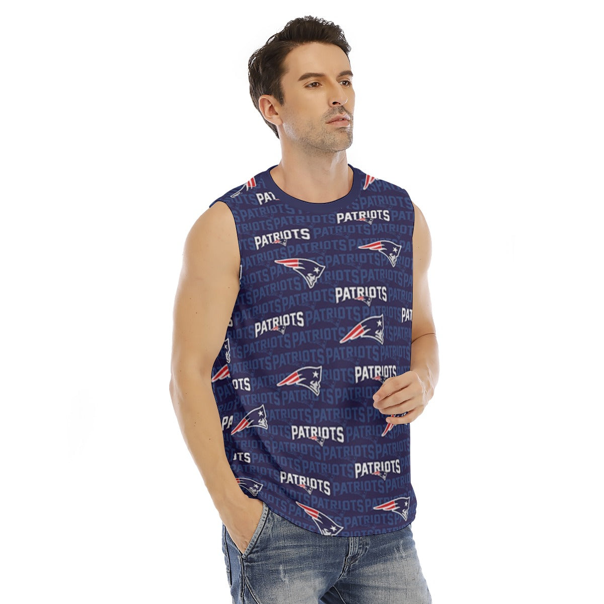 New England Football Game Day All-Over Print Men's O-neck Tank Top