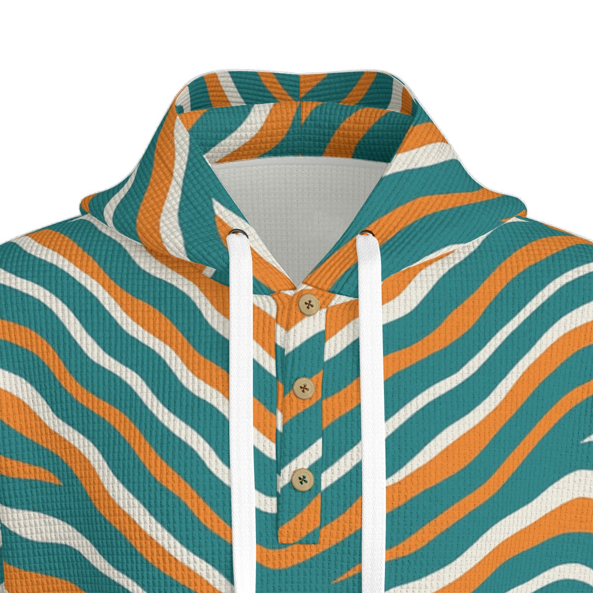 Miami Football Game Day All-Over Print Men's Half Button Hoodie