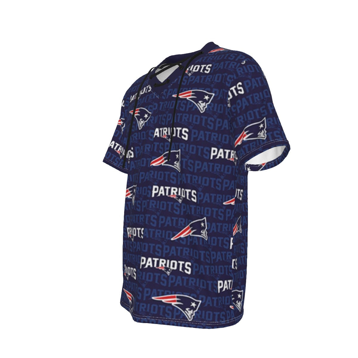 New England Football Game Day All-Over Print Men's Short Sleeve T-shirt with Neckline Tie