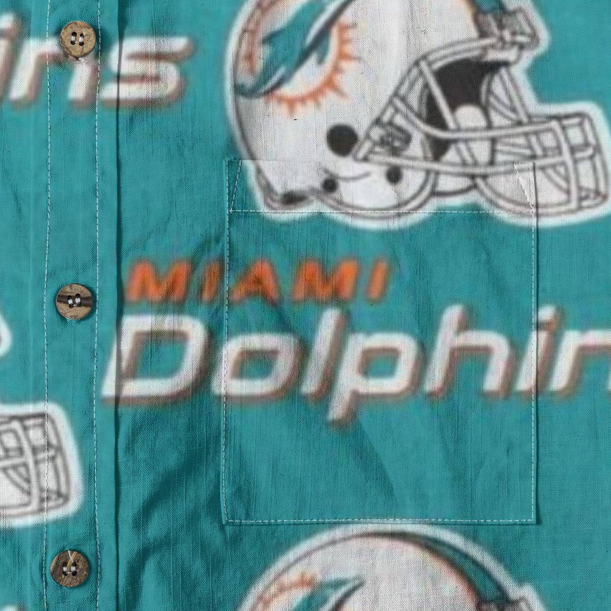 Miami Football Game Day All-Over Print Men's Breathable Cotton Shirt|125GSM