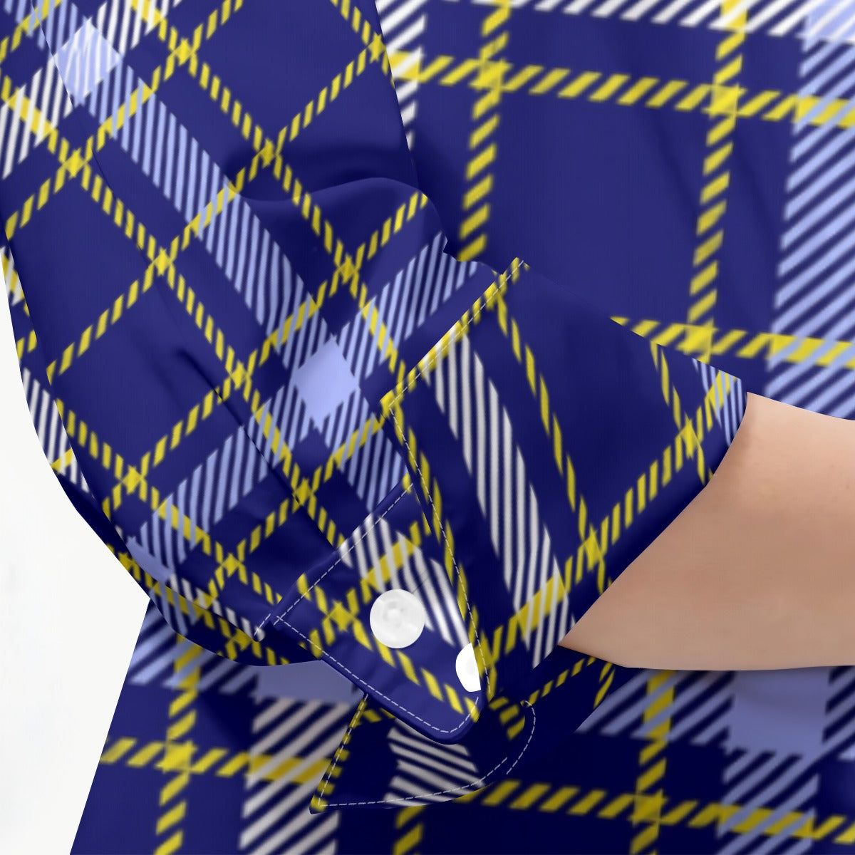 Michigan Tartan Plaid Wolverines Women's 3/4 Sleeve Shirt