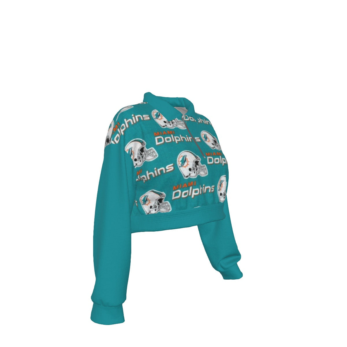Miami Football Game Day All-Over Print Women's Hoodie with Half Zipper