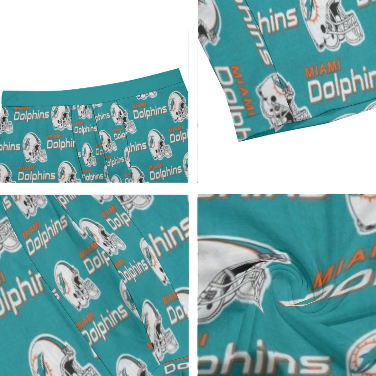 Miami Football Game Day All-Over Print Men's Long Boxer Briefs