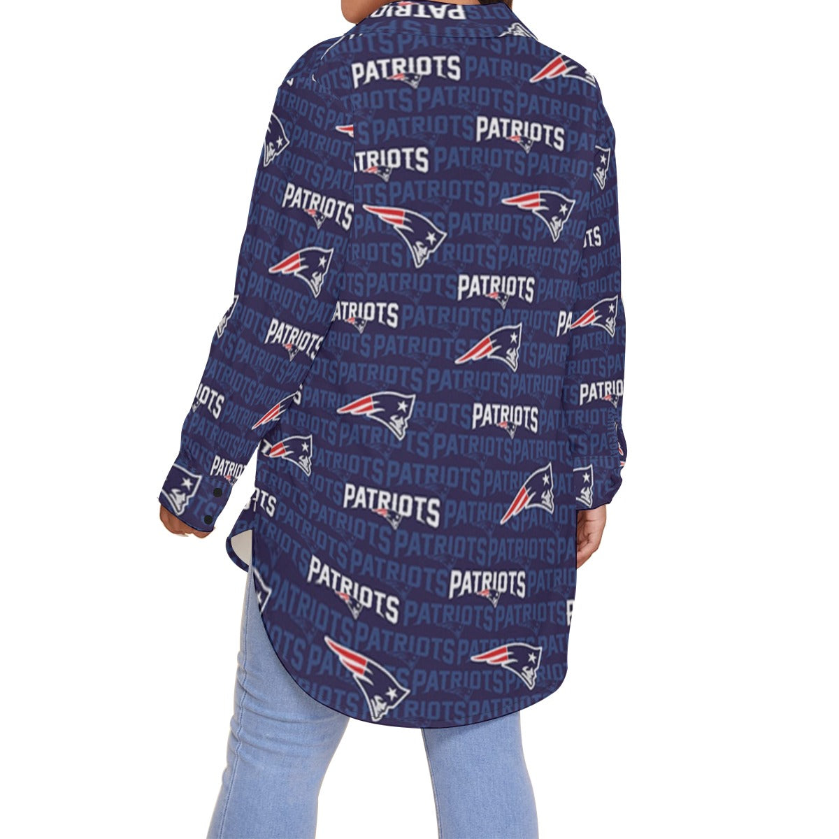 New England Football Game Day All-Over Print Women's Shirt With Long Sleeve(Plus Size)