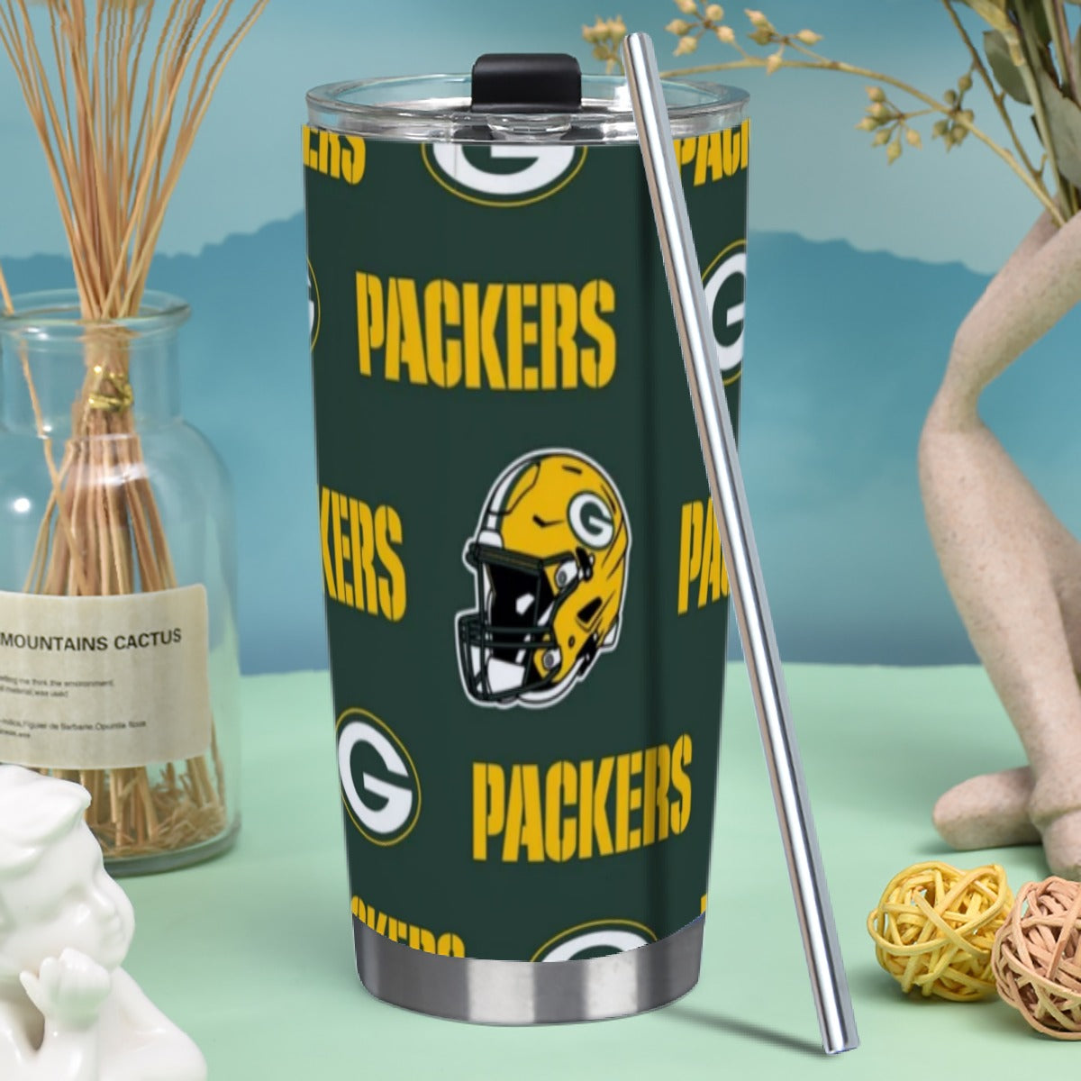 Green Bay Football Game Day Tumbler 20oz (with Straw)