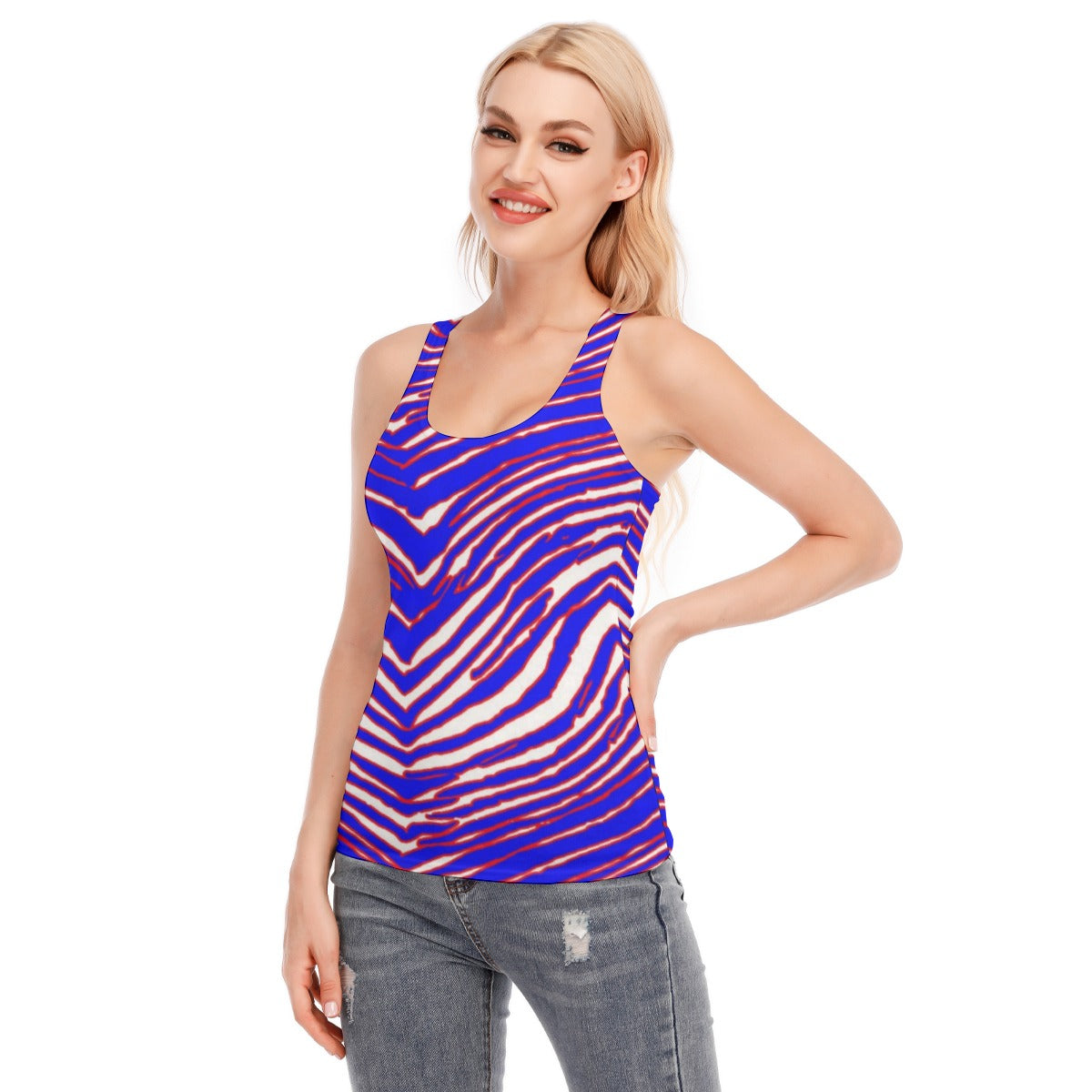 Buffalo Bills Zubaz Women's Racer Vest | 190GSM Cotton