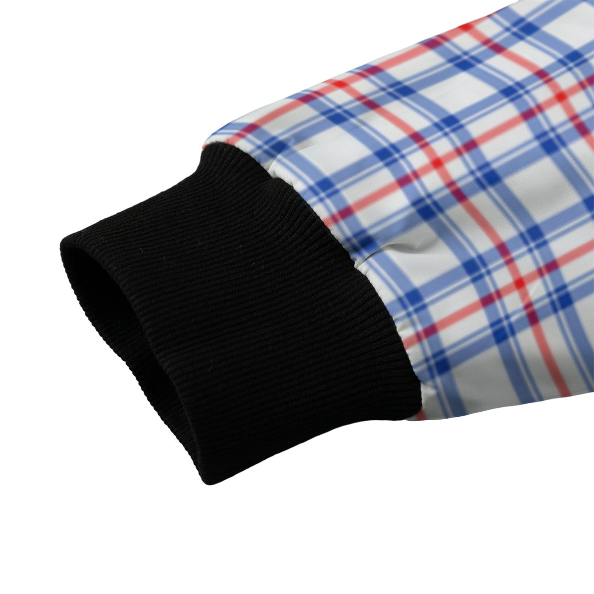 Fraser – red, blue and white tartan Fleece Bomber Jacket
