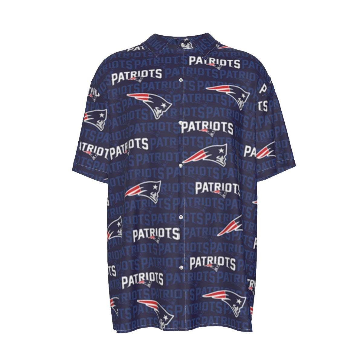 New England Football Game Day All-Over Print Men's Imitation Silk Short-Sleeved Shirt