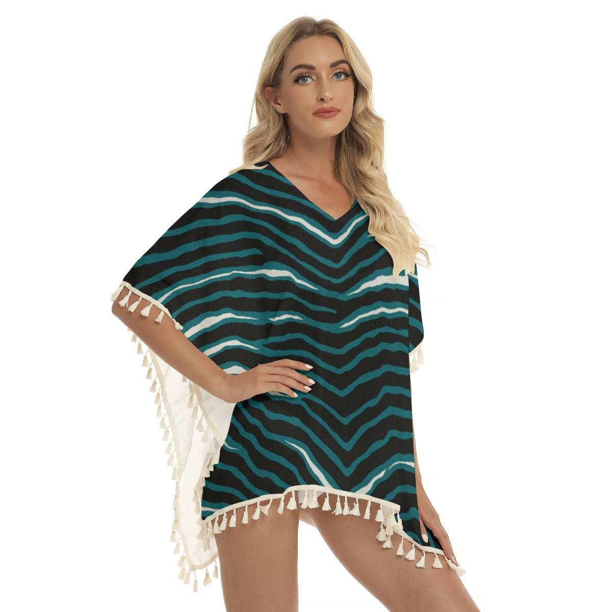 Philadelphia Football Game Day All-Over Print Women's Square Fringed Shawl