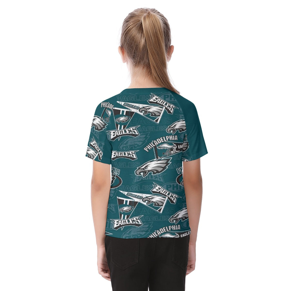 Philadelphia Football Game Day All-Over Print Kid's Raglan Sleeve T-shirt