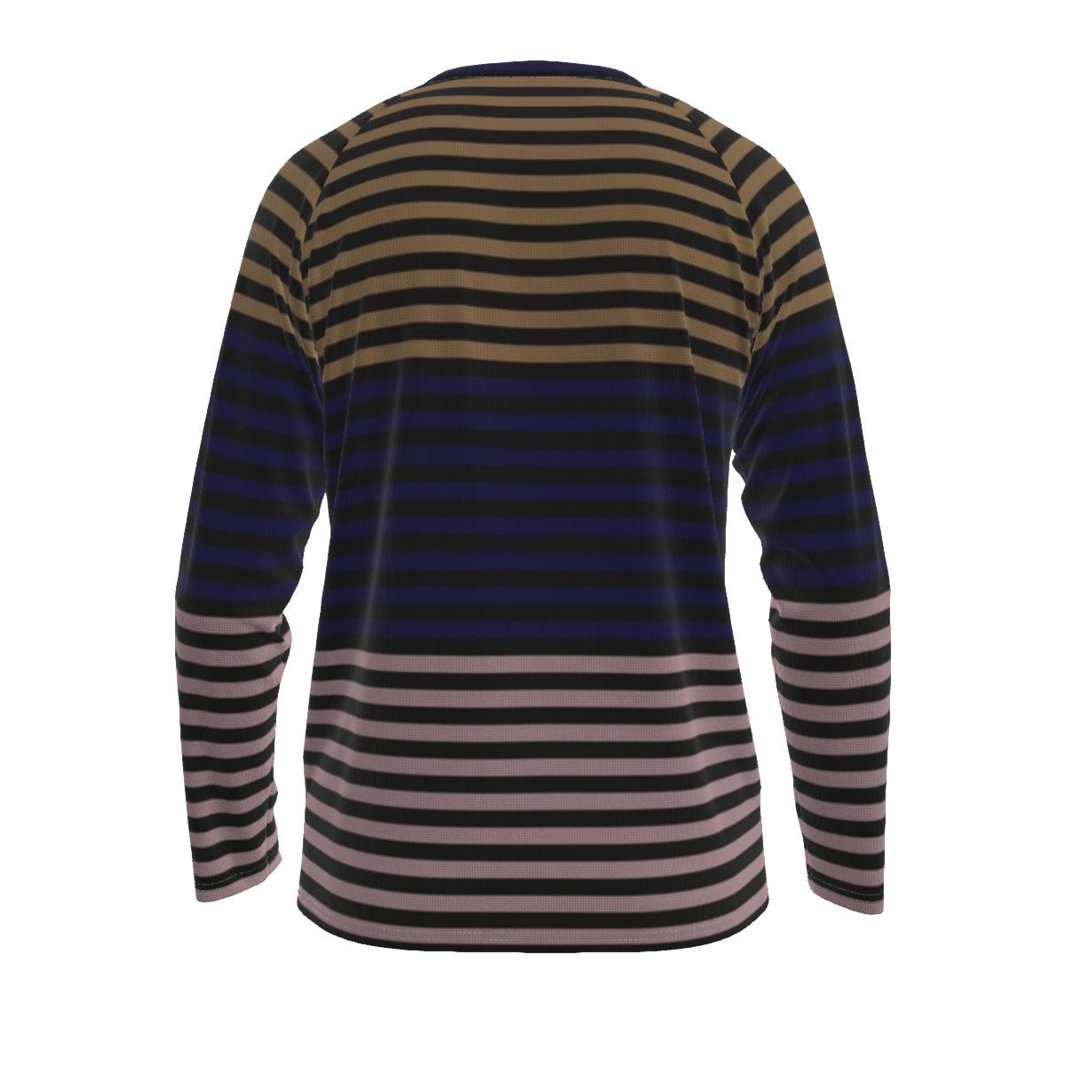 Multicolor Striped Long Sleeve Shirt – Elegant Retro Gradient Design