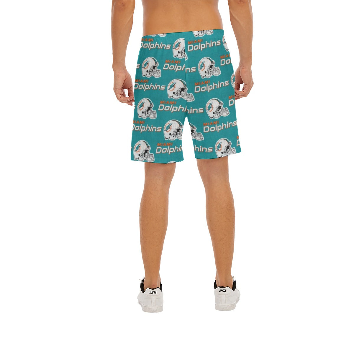 Miami Football Game Day All-Over Print Men's Beach Shorts With Elastic Waist