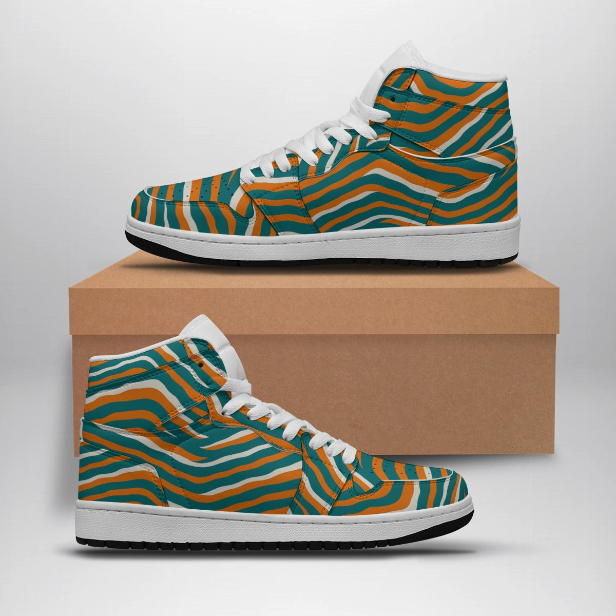 Miami Football Game Day Men's Synthetic Leather Stitching Shoes
