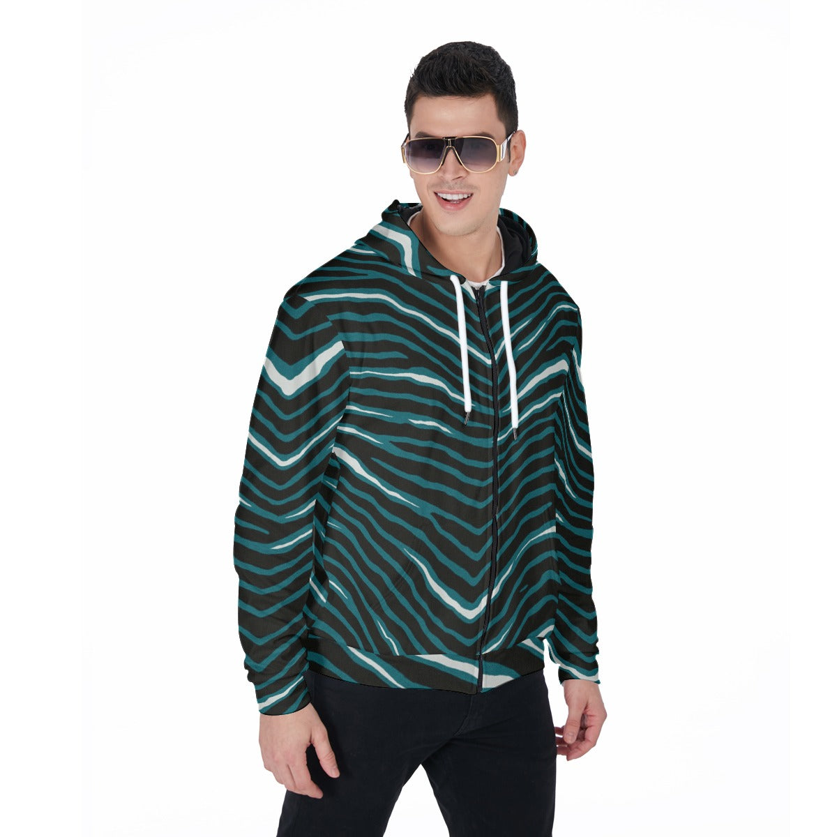 Philadelphia Football Game Day All-Over Print Men's Heavy Fleece Zip Up Hoodie