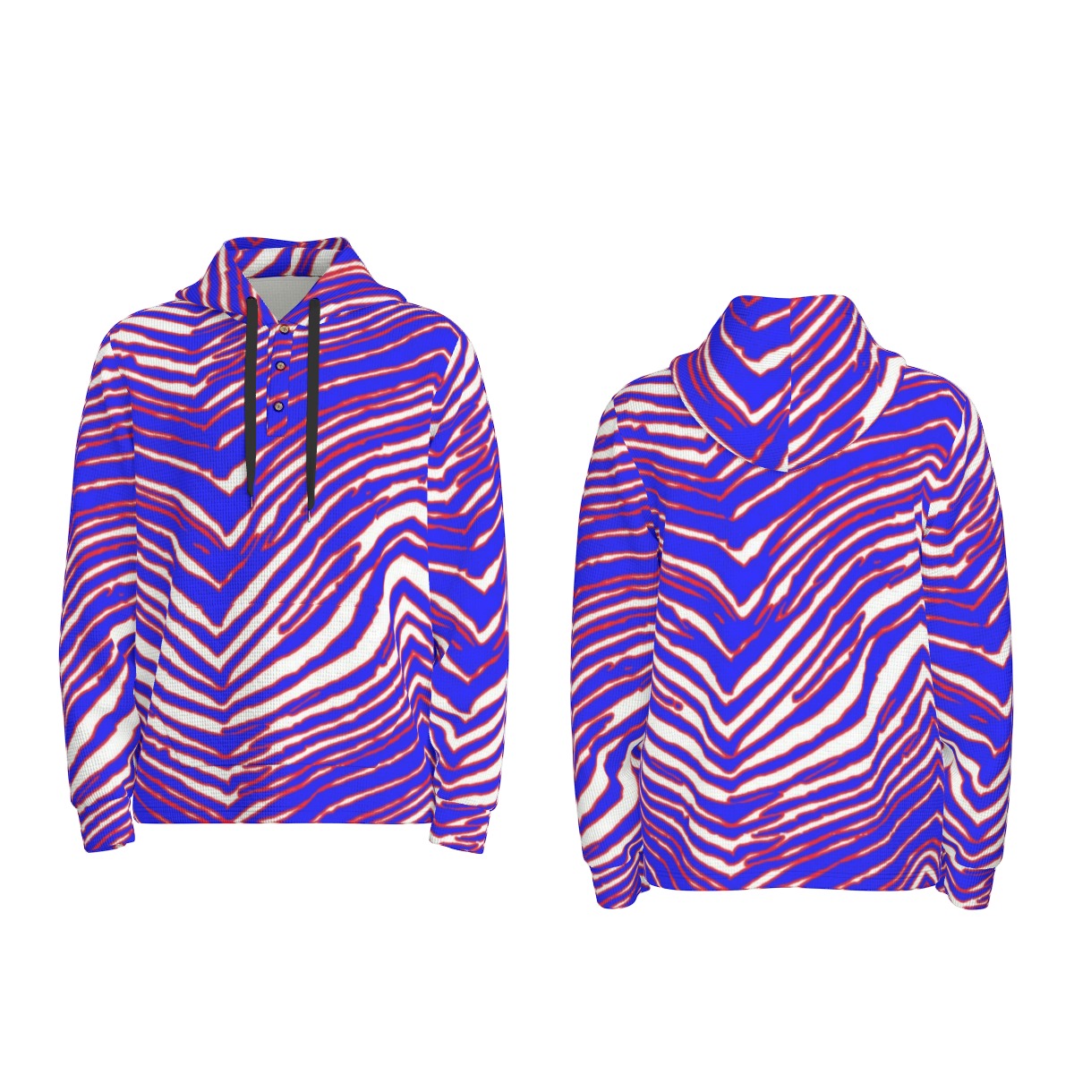 Buffalo Bills Zubaz Men's Half Button Hoodie