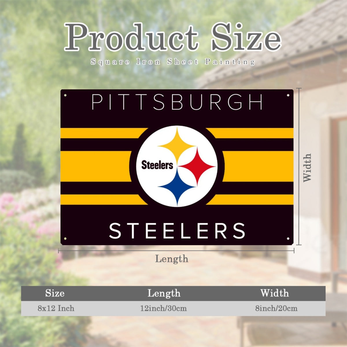 Pittsburgh Steelers Rectangular Metal Hanging Painting For The USA 3:2