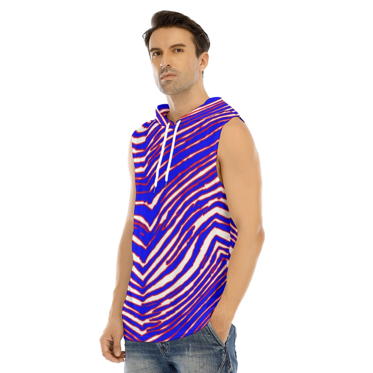 Buffalo Bills Zubaz Men's Tank Hooded Vest