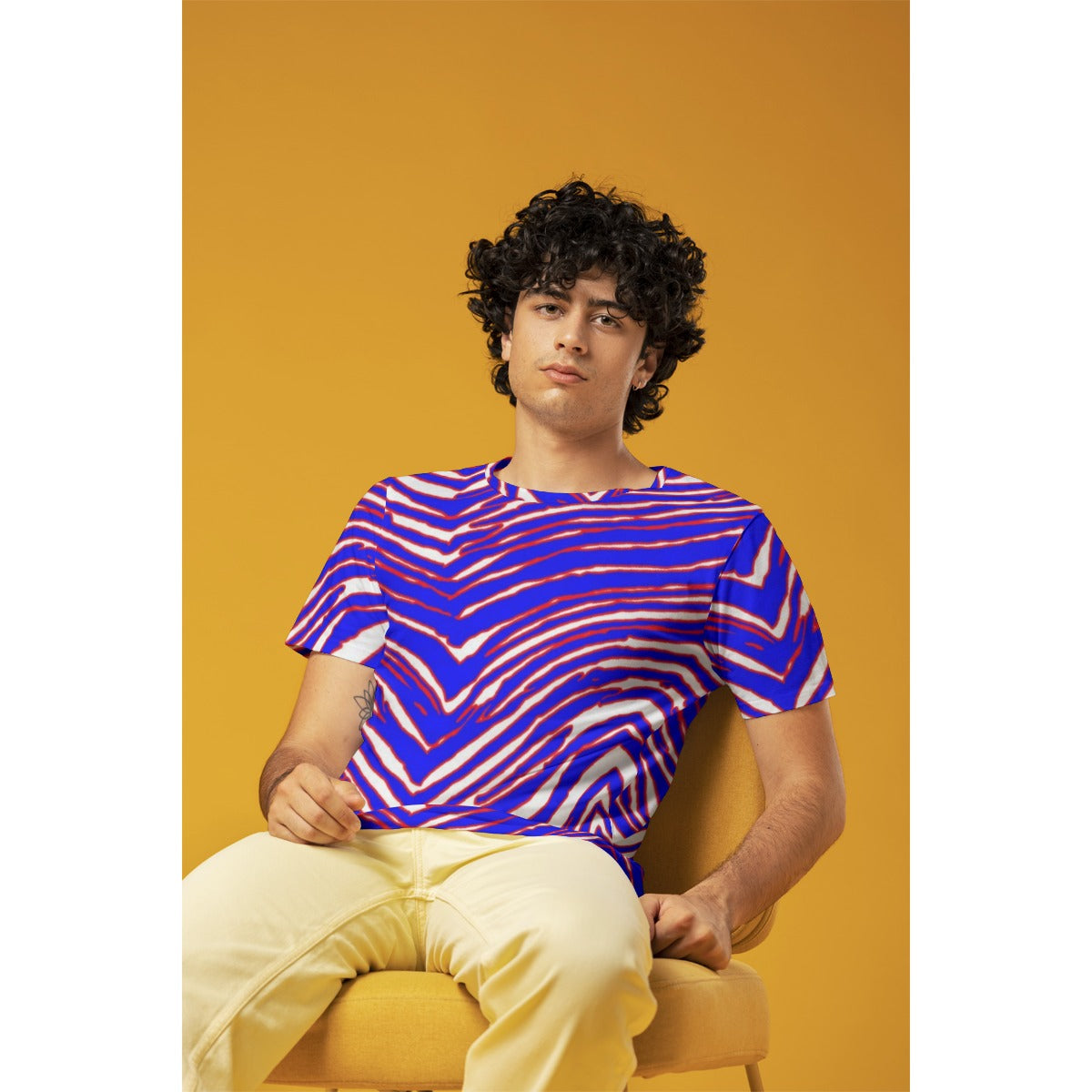 Buffalo Bills Zubaz Men's O-Neck T-Shirt