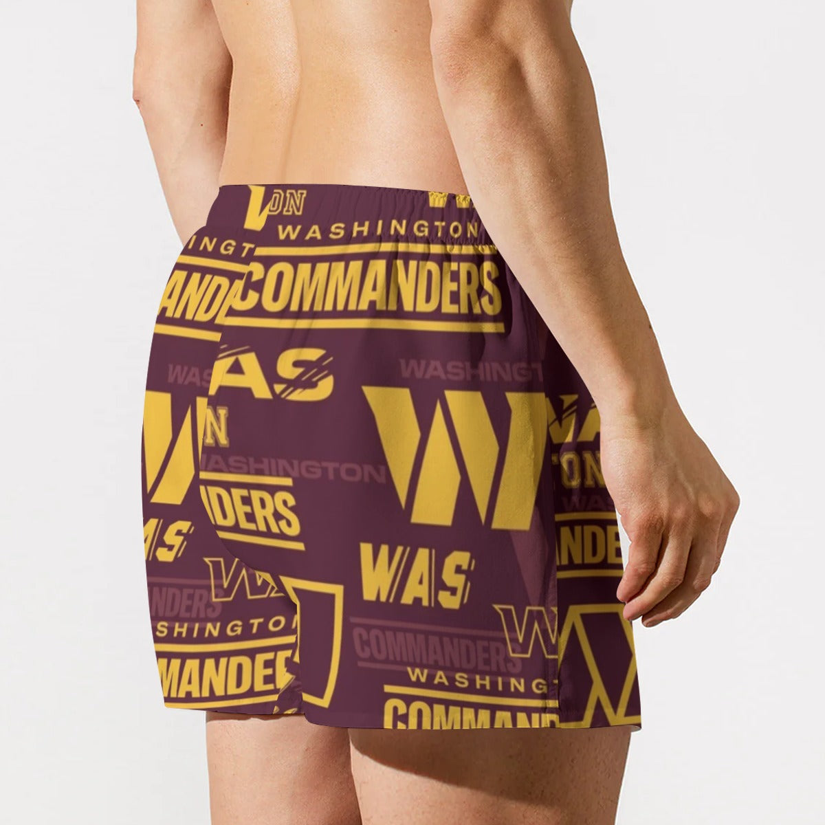 Washington Commanders Men's Short Boxer Briefs|115GSM Cotton poplin