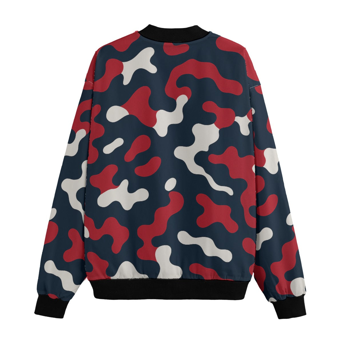 Urban Legend Houston Texans Camo Fleece Bomber Jacket – Deep Steel Blue, Red and White NFL Streetwear