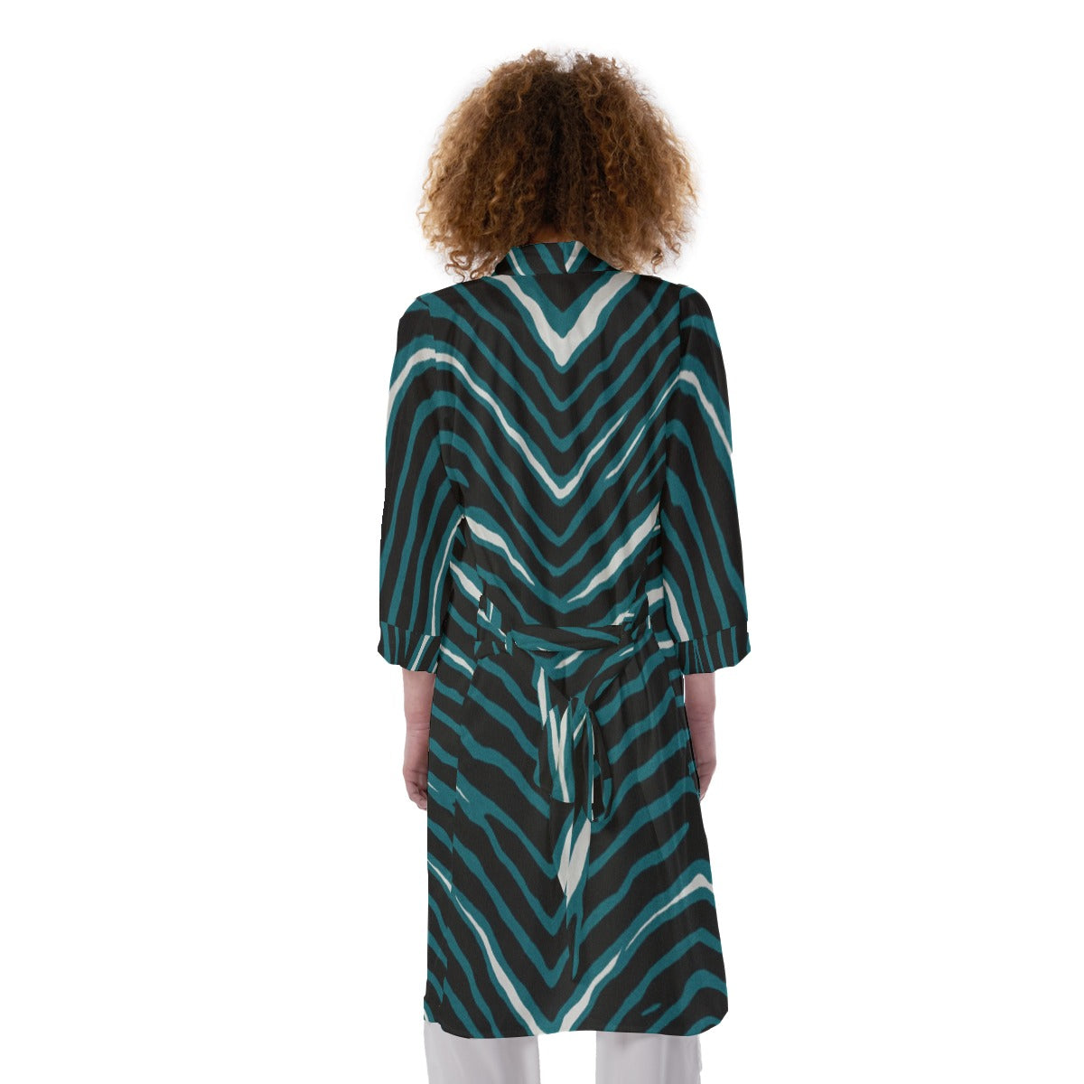 Philadelphia Football Game Day All-Over Print Women's Satin Kimono Robe