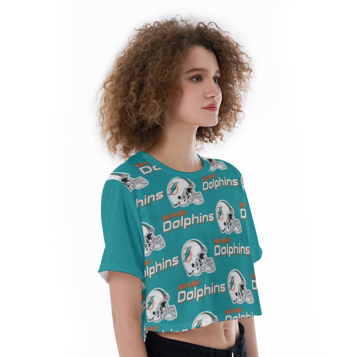 Miami Football Game Day All-Over Print Cropped T-Shirt