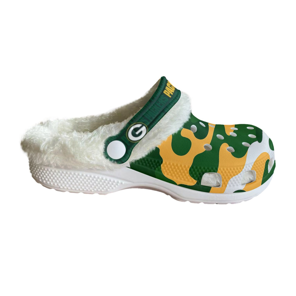 Green Bay Football Game Day Men's Classic Clogs with Fleece