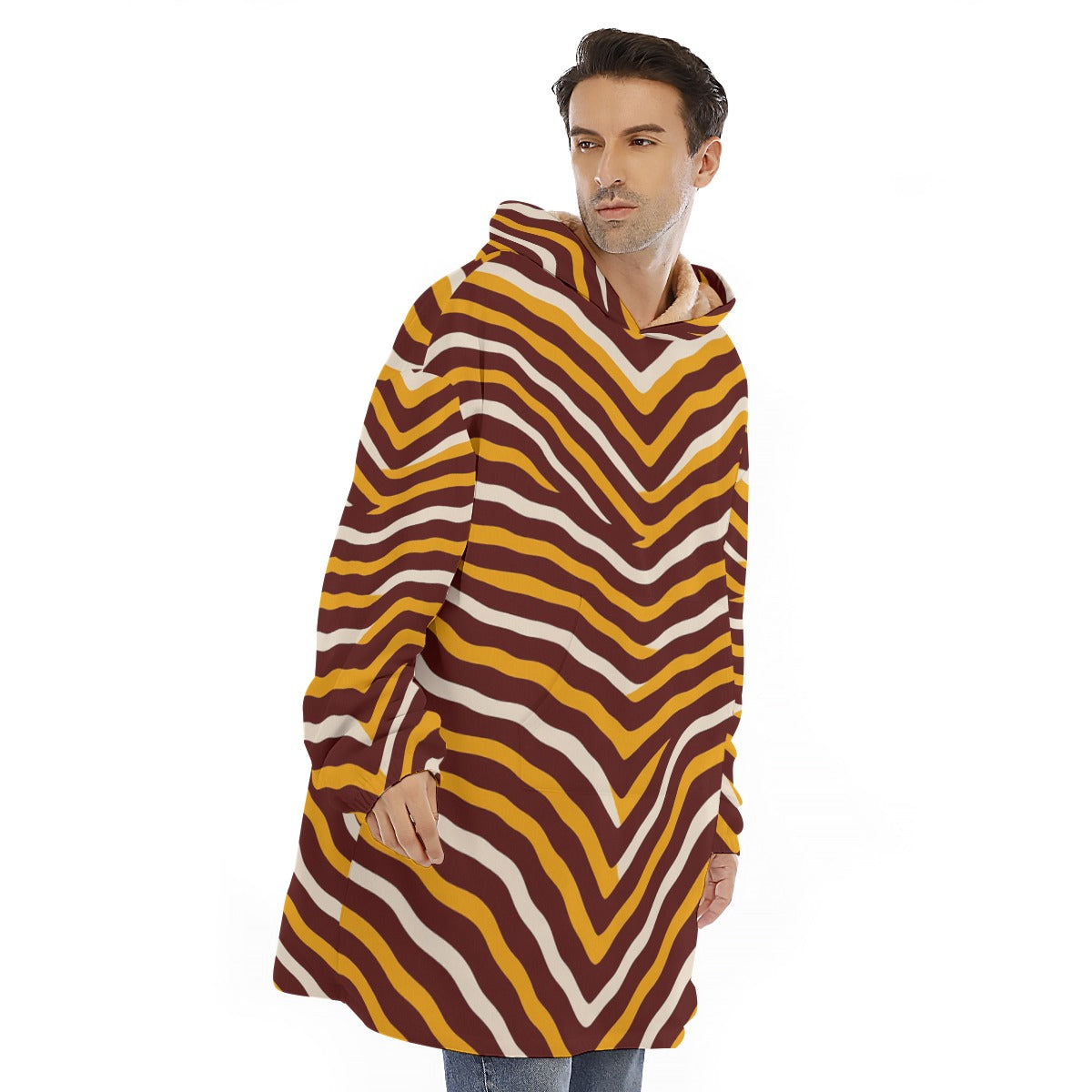 Washington Commanders Unisex Sherpa Fleece Hoodie Blanket