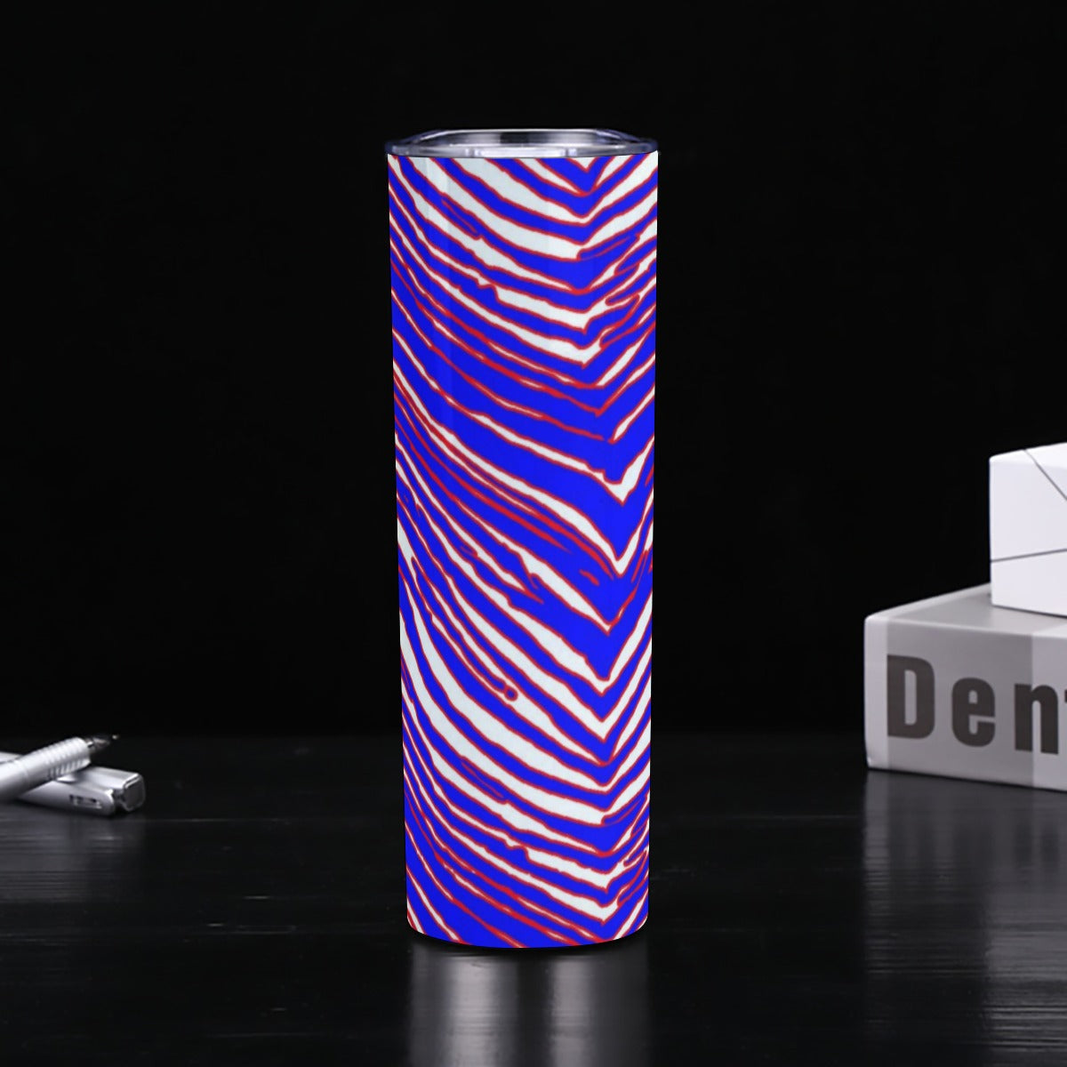 Buffalo Bills Zubaz Skinny Tumbler Stainless Steel with Lids 30OZ
