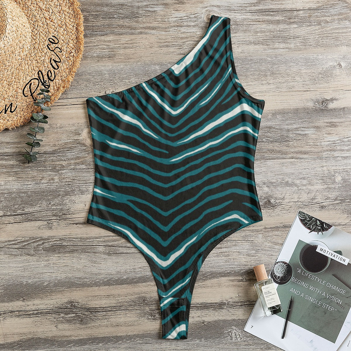 Philadelphia Football Game Day All-Over Print Women's One-Shoulder Bodysuit