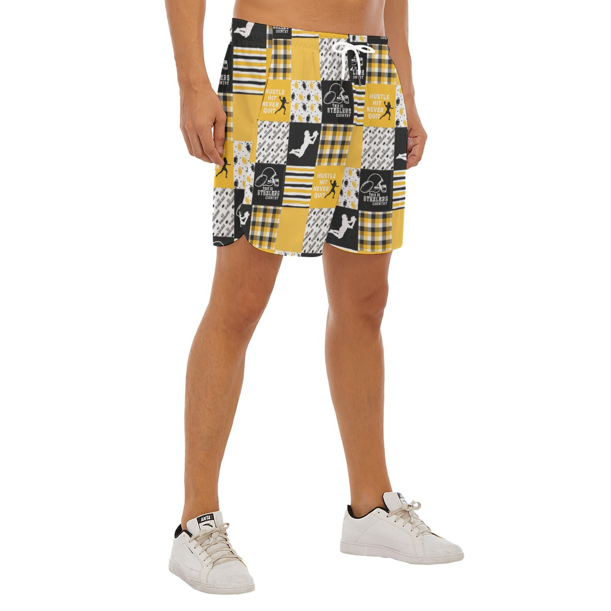 All-Over Print Men's Side Split Running Sport Shorts