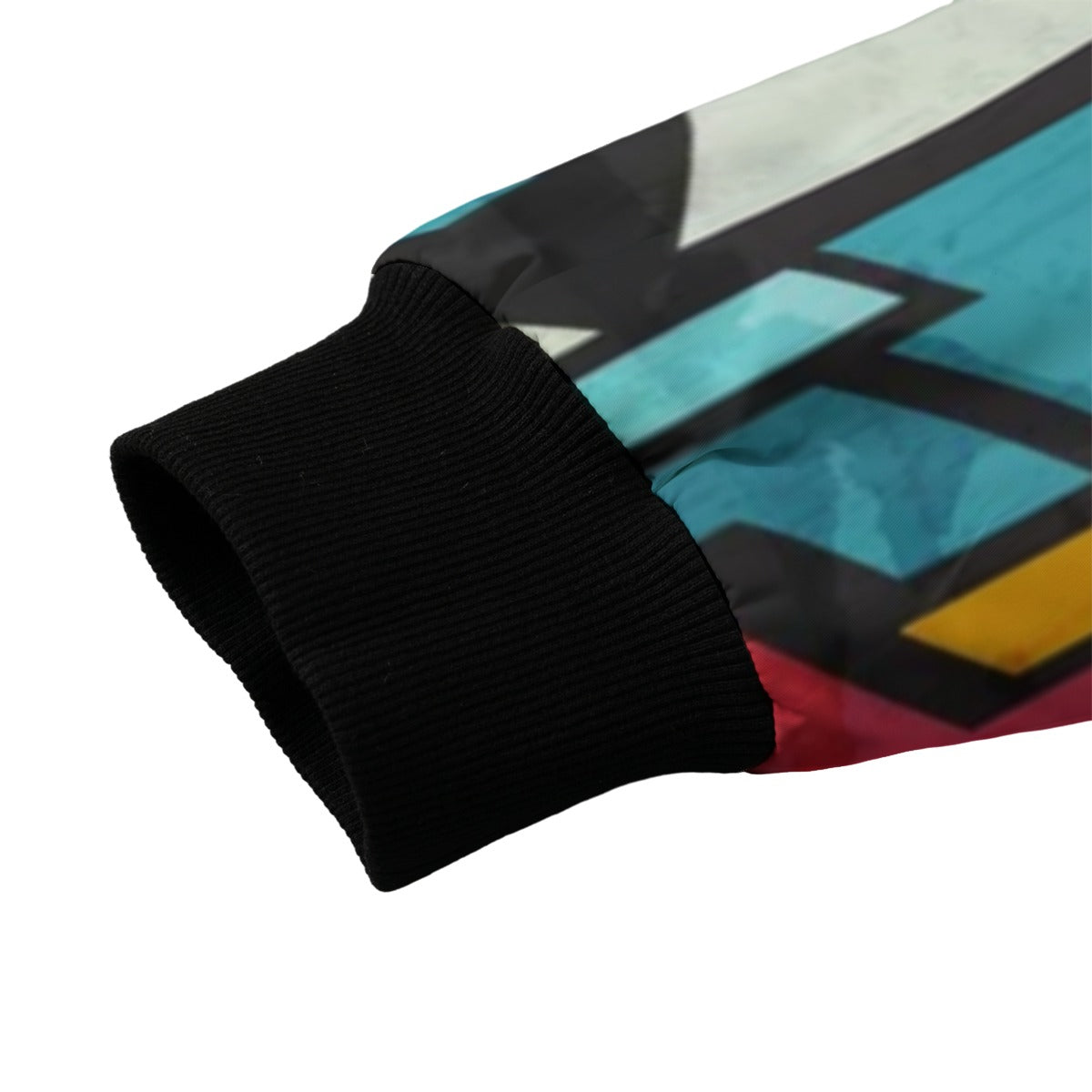 Abstract Graffiti Fleece Bomber Jacket – Seamless Streetwear Pattern for Urban Style