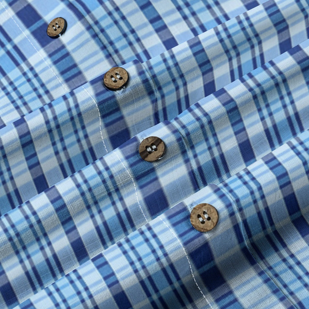 North Carolina Tartan Plaid Tar Heels Blue Women's Shirt | 125GSM Cotton