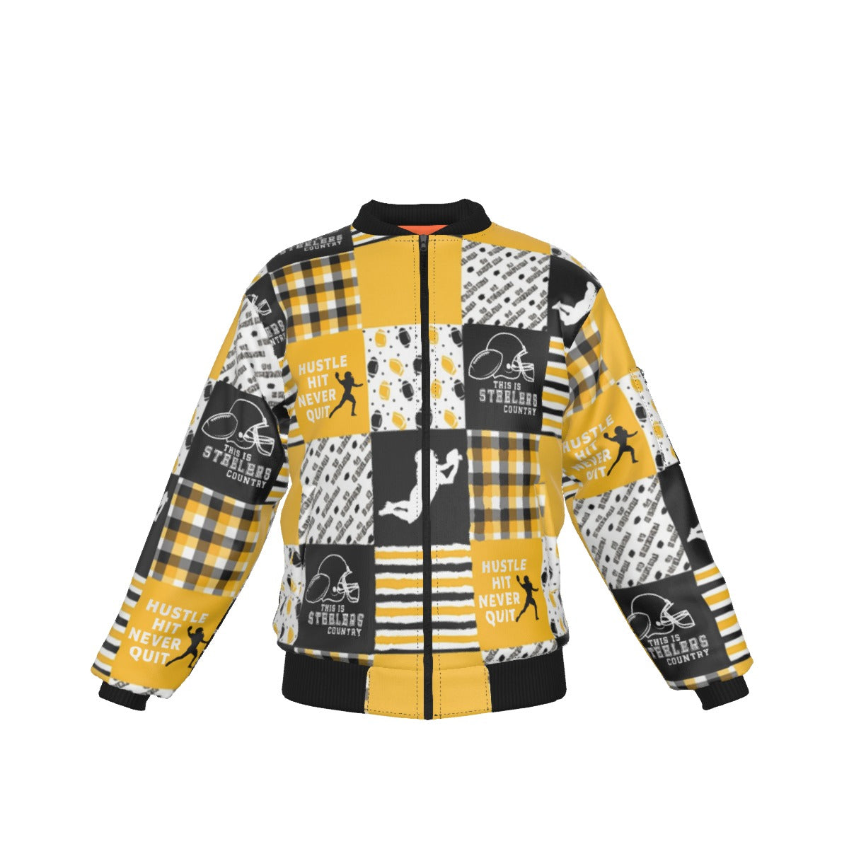 All-Over Print Men's Bomber Jacket With Sleeve Pocket
