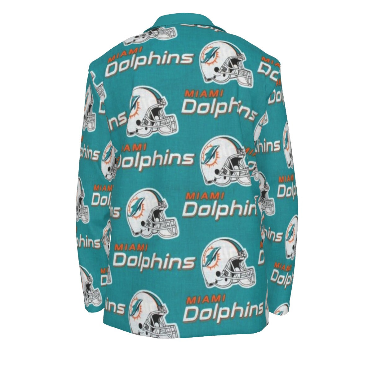 Miami Football Game Day All-Over Print Men's Casual Flat Lapel Collar Blazer