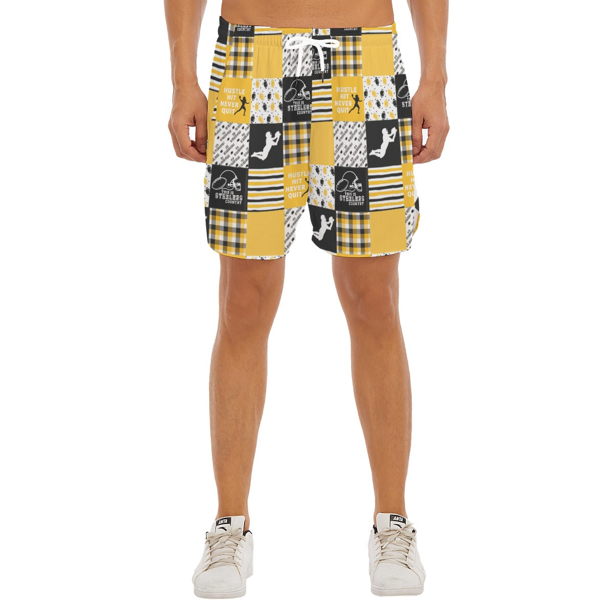 All-Over Print Men's Side Split Running Sport Shorts