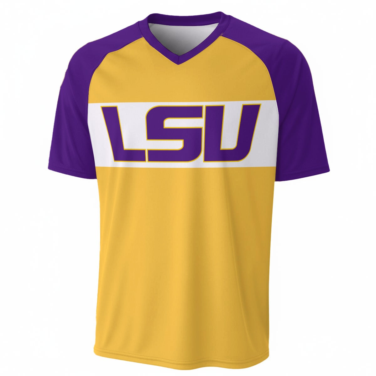 Louisiana LSU Tigers V-Neck Short Sleeve T-Shirt