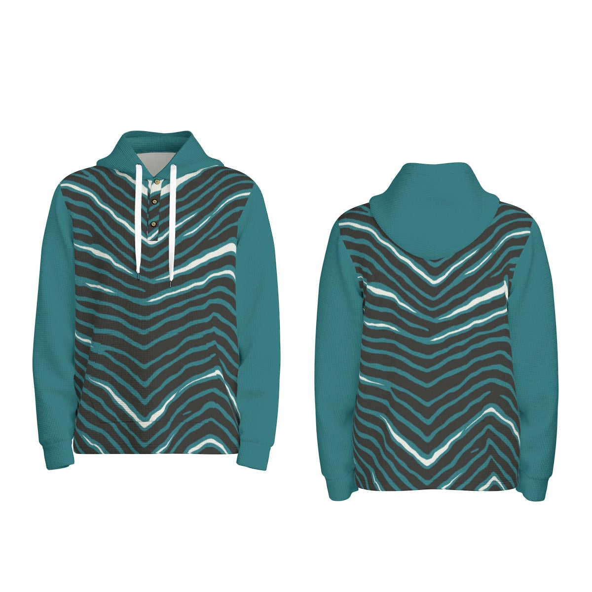 Philadelphia Football Game Day All-Over Print Men's Half Button Hoodie