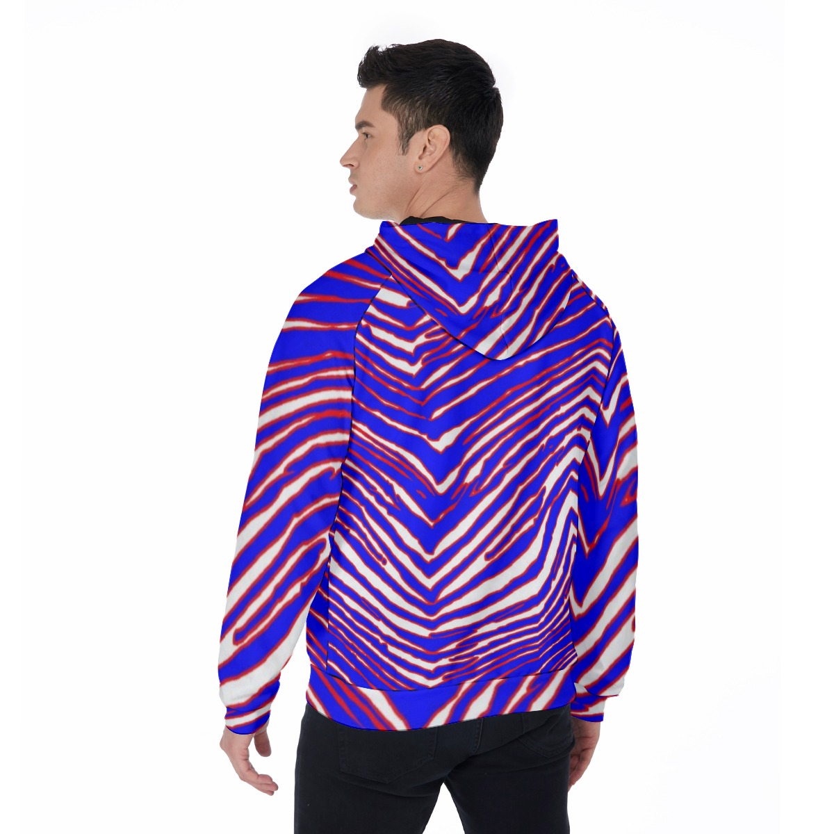 Buffalo Bills Zubaz Men's Raglan Zip Up Hoodie