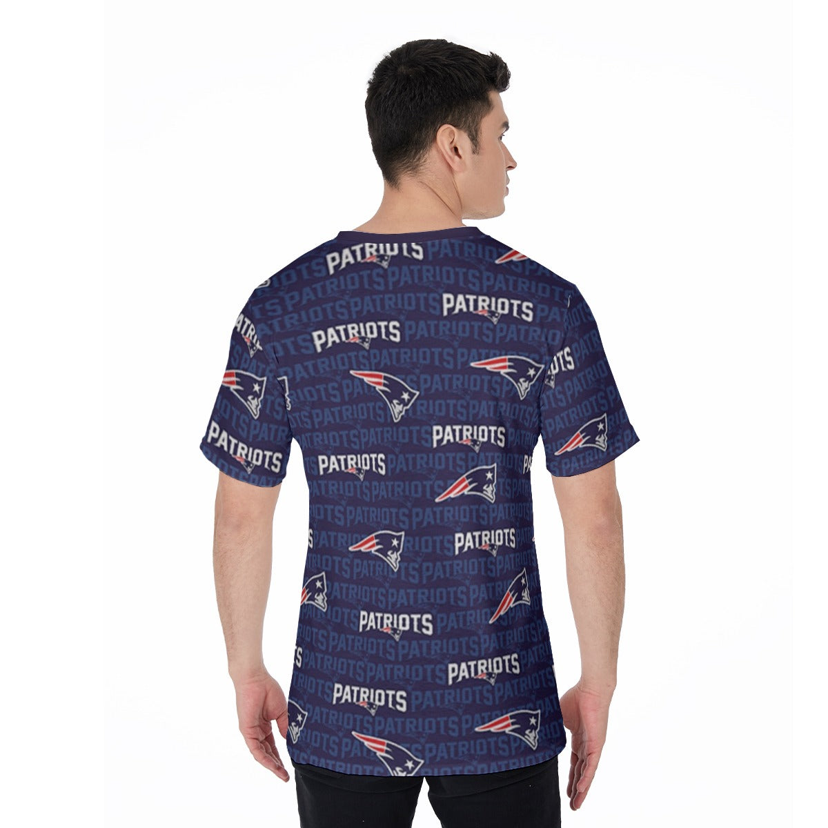 New England Football Game Day All-Over Print V-Neck T-Shirt