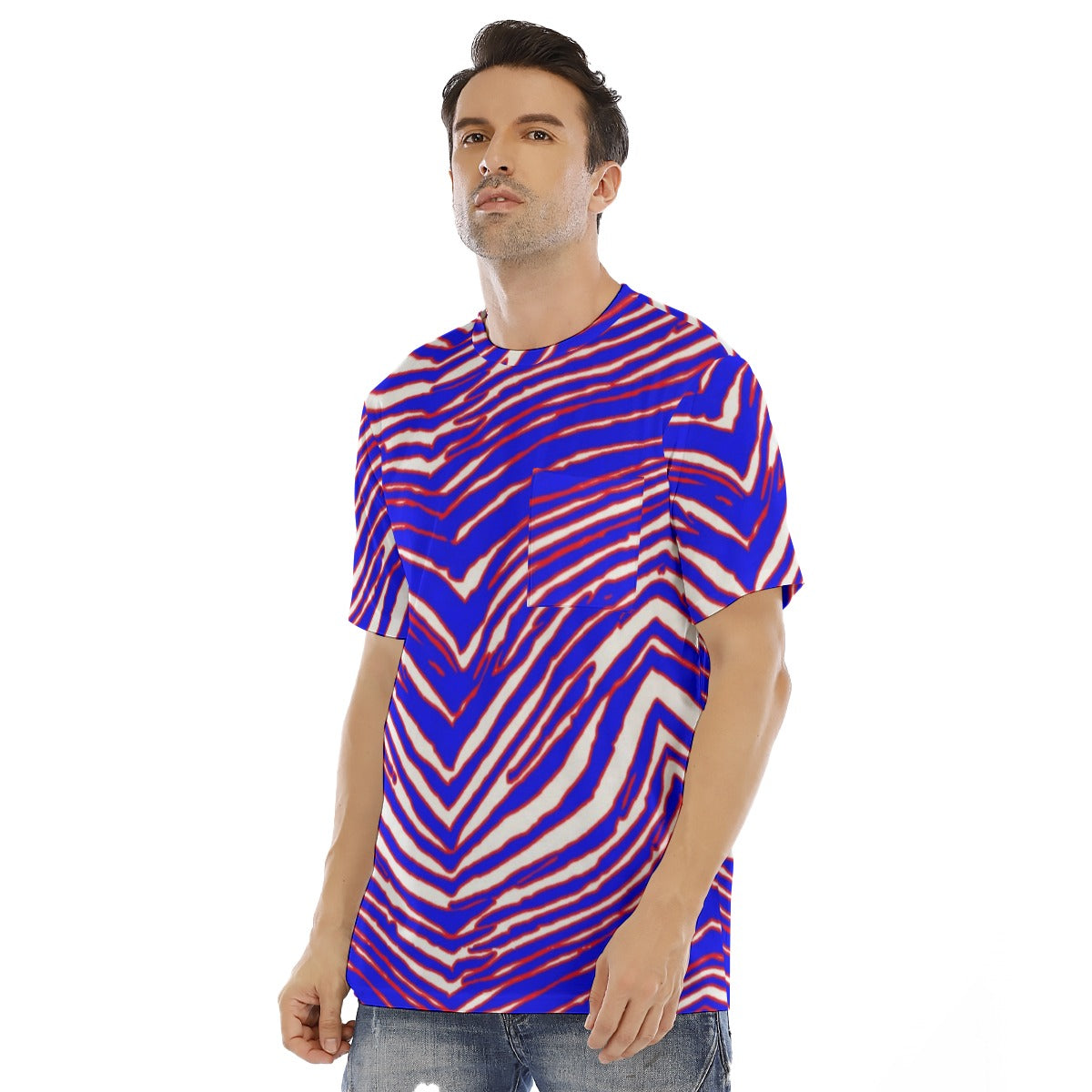 Buffalo Bills Zubaz Men's Short Sleeve T-shirt With Chest Pocket
