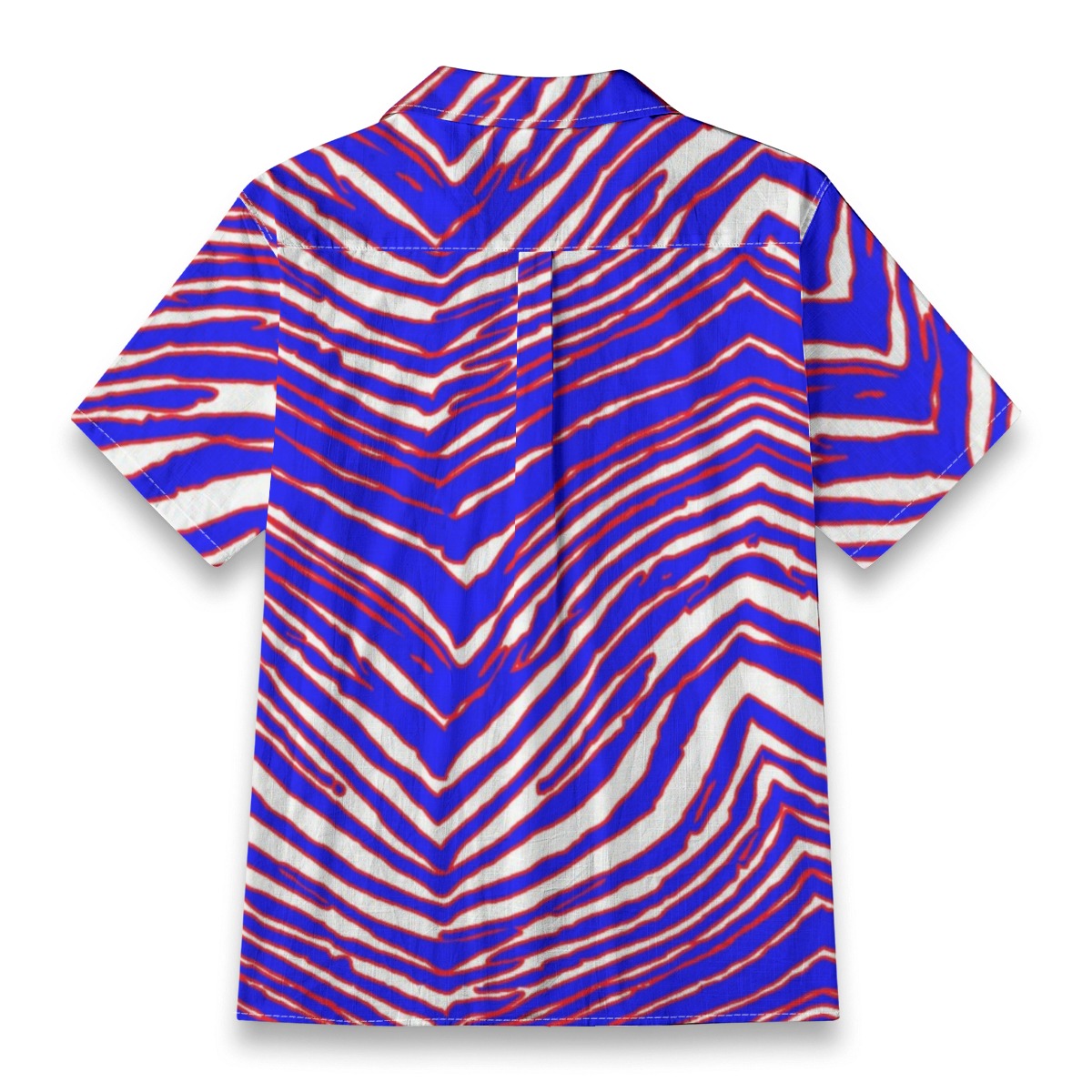 Buffalo Bills Zubaz Men's Casual Hawaiian Short Sleeve Shirt | 125GSM Cotton