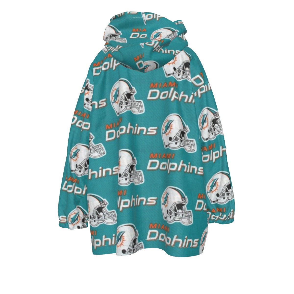 Miami Football Game Day All-Over Print Kid's Sherpa Fleece Hoodie Blanket