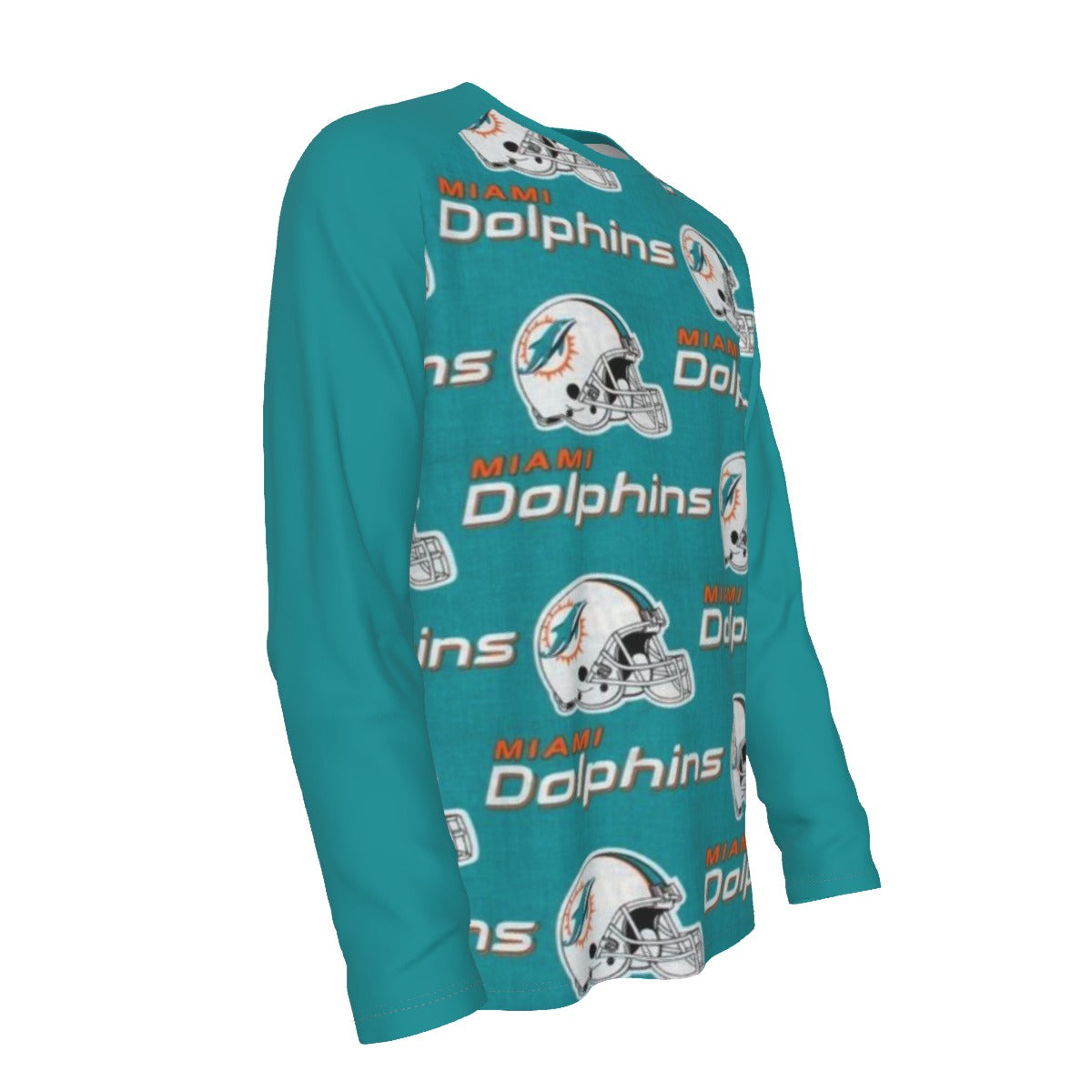 Miami Football Game Day All-Over Print Men's Raglan Long Sleeve T-shirt | 190GSM Cotton