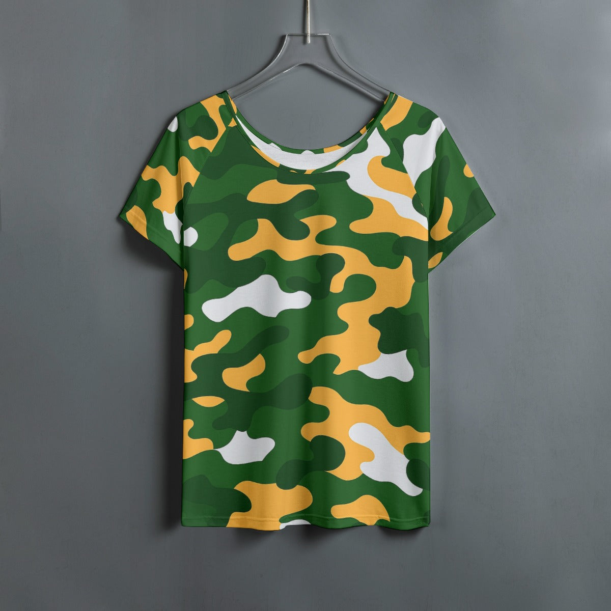 Green Bay Football Game Day All-Over Print Women's Round Neck T-shirt With Raglan Sleeve
