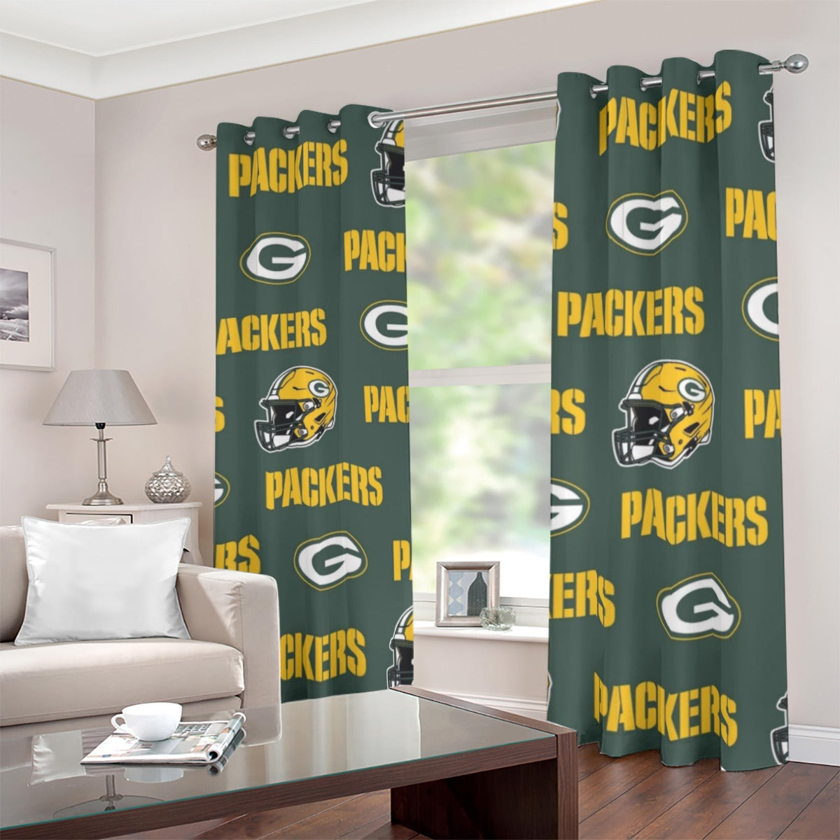Green Bay Football Game Day Blackout Grommet Curtains | 265(gsm)