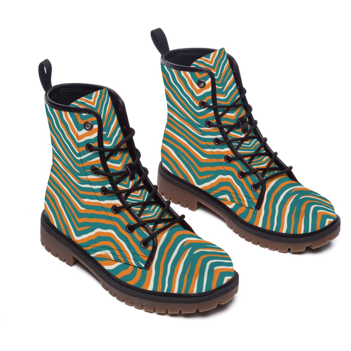 Miami Football Game Day All-Over Print Men's Martin Short Boots