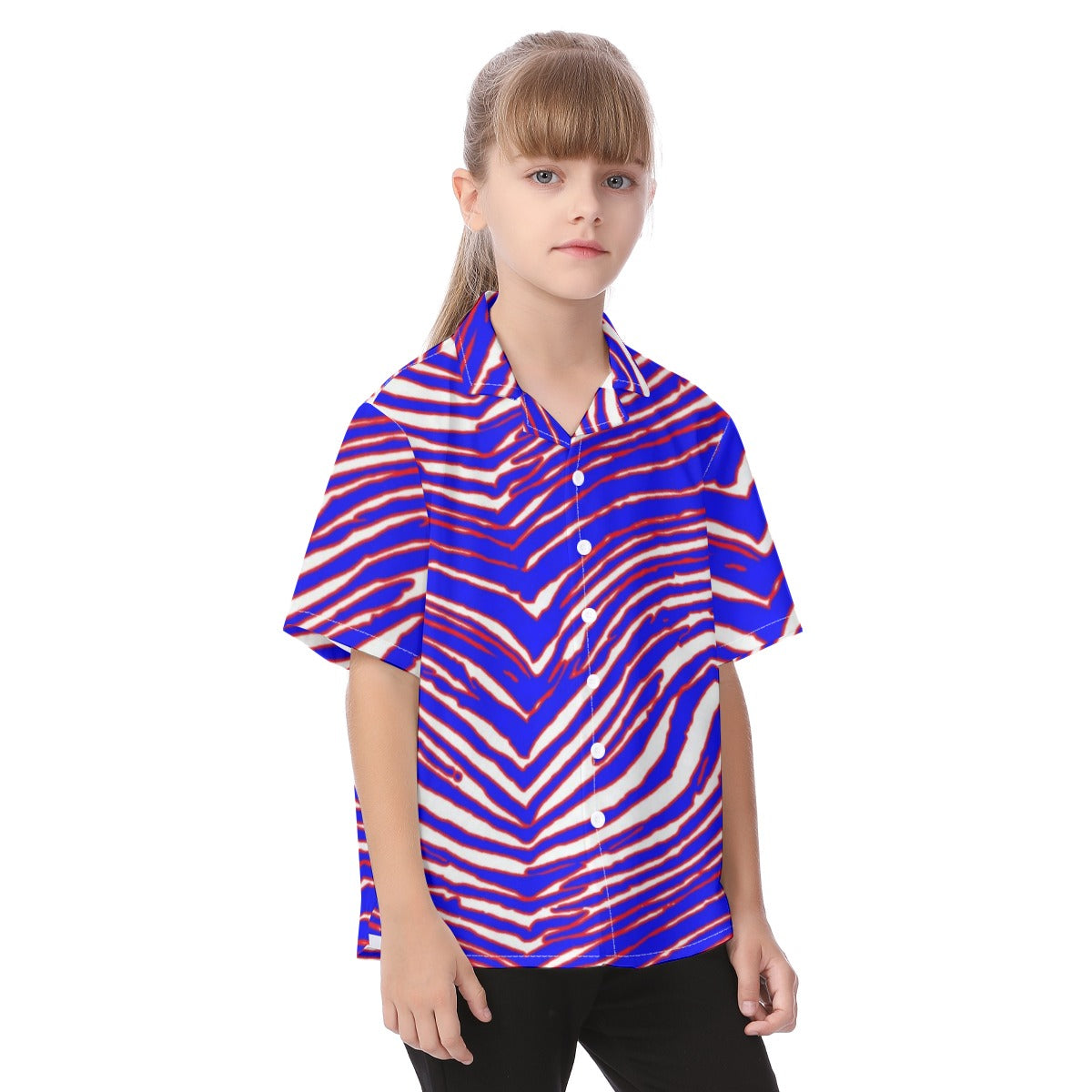 Buffalo Bills Zubaz Kid's Hawaiian Vacation Shirt