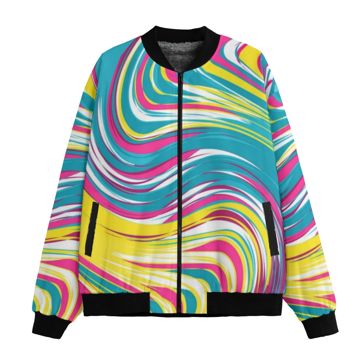 Spray Paint Drips Colorful Bomber Jacket