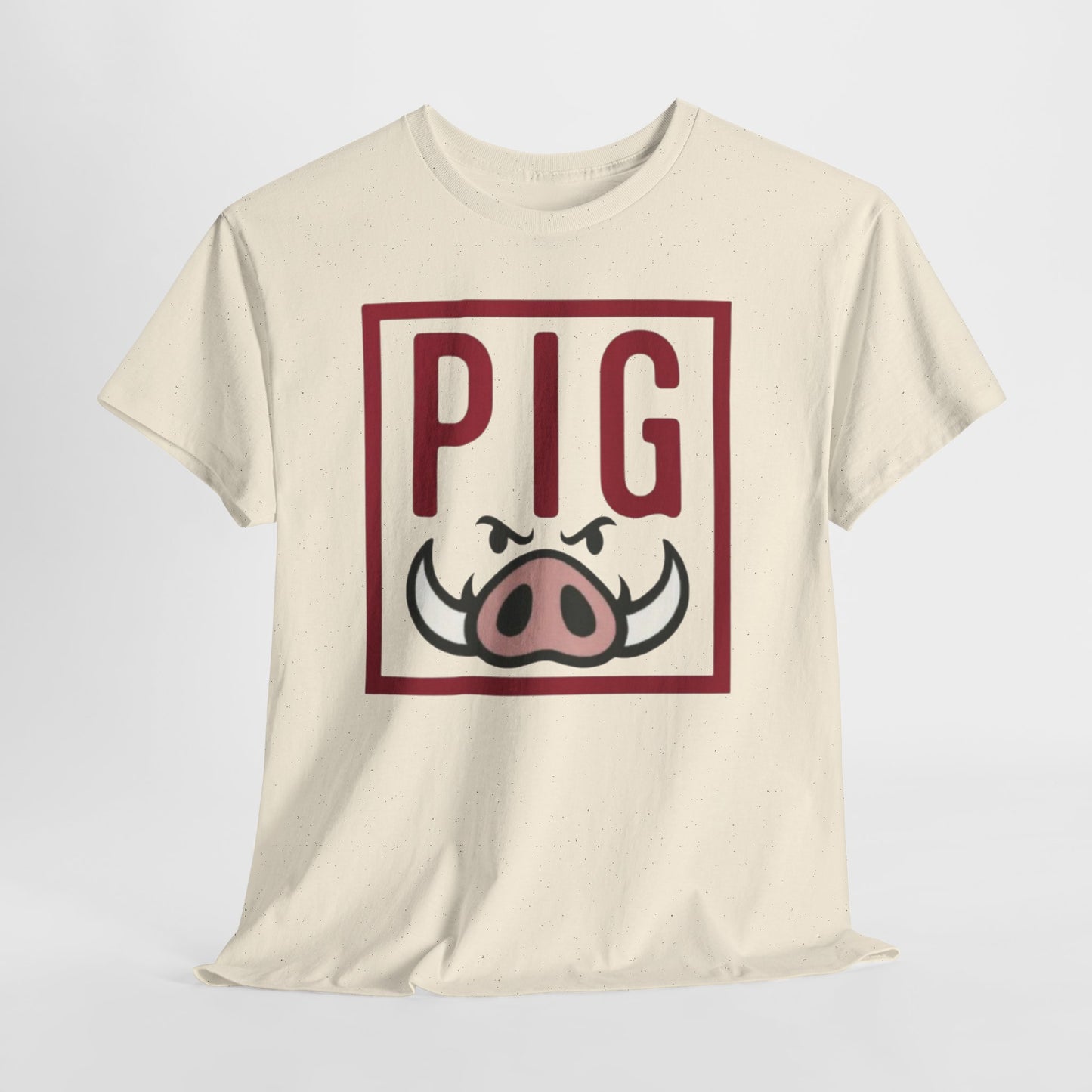 Arkansas Razorbacks Red “PIG” Fun Animal T-Shirt, Cute Gift for Animal Lovers, Quirky Everyday Wear, Unique Pig Design Shirt